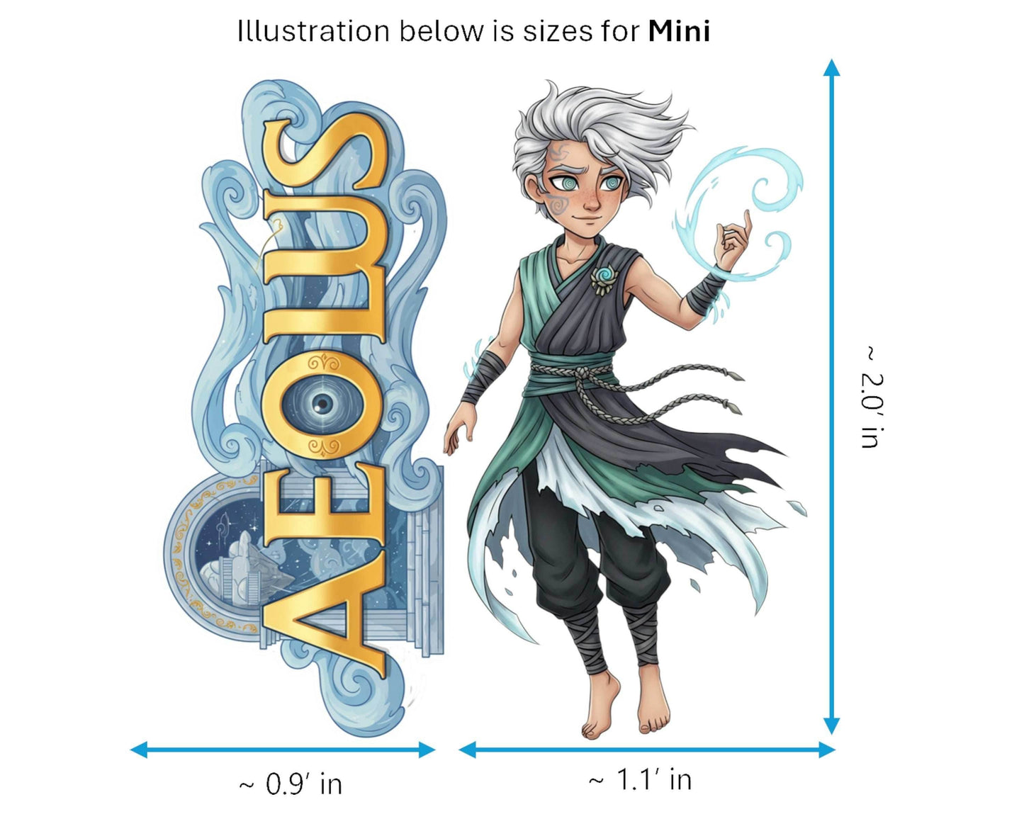 Aeolus Sticker and Magnet - Keeper of the Winds Mythkins™ – Greek God of Winds | Waterproof & UV-Proof - Sticker / Mini