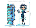 Aquarius Sticker and Magnet - the Star-Pourer Horoskins™ – Zodiac Air Sign | Waterproof & UV-Proof - Sticker / Mini