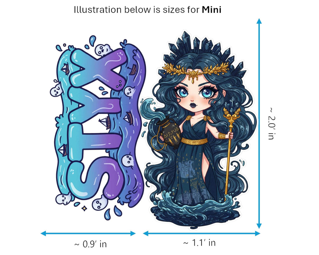 Styx Sticker and Magnet - Goddess of Oaths Mythkins™ – Underworld River Goddess | Waterproof & UV-Proof - Sticker / Mini