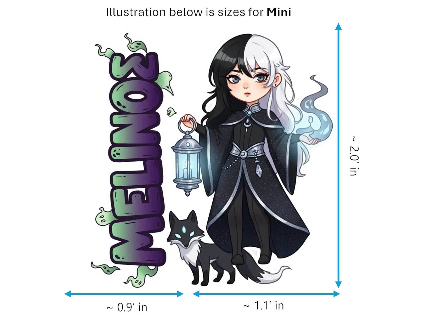 Melinoë Sticker and Magnet - Goddess of Ghosts Mythkins™ – Chthonic Goddess | Waterproof & UV-Proof - Sticker / Mini