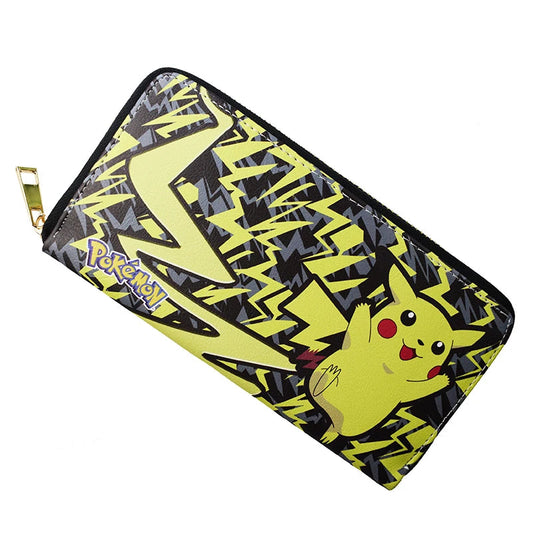 Miniso Cartoon Pikachu  Long Wallet PU Leather Purse