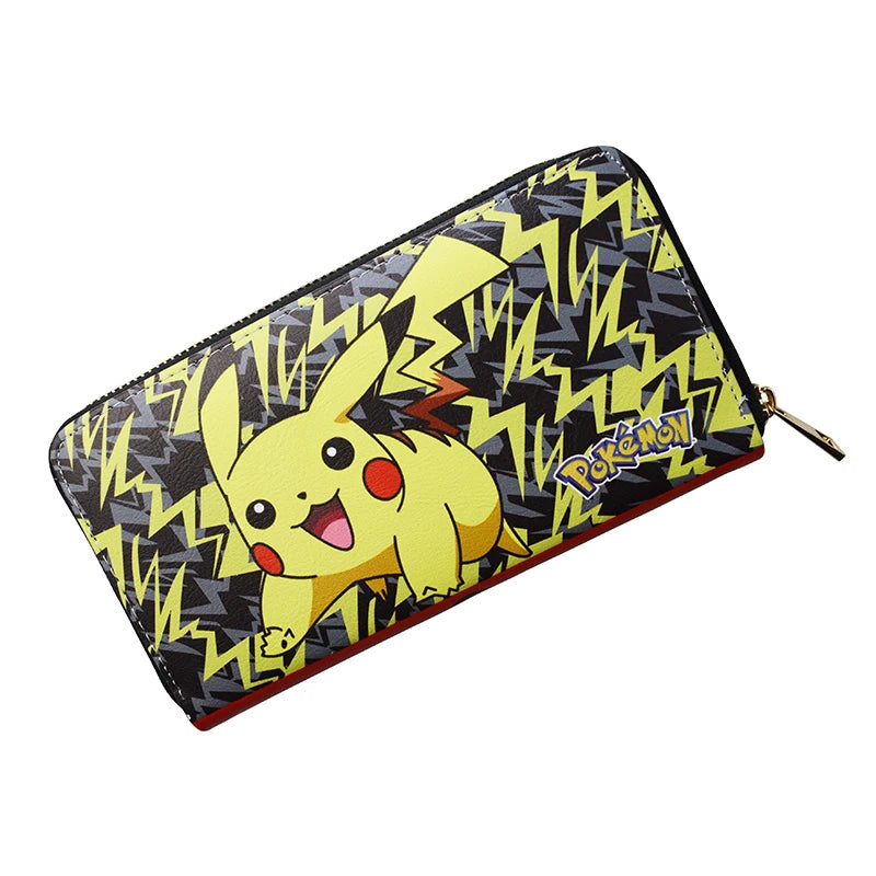 Miniso Cartoon Pikachu  Long Wallet PU Leather Purse