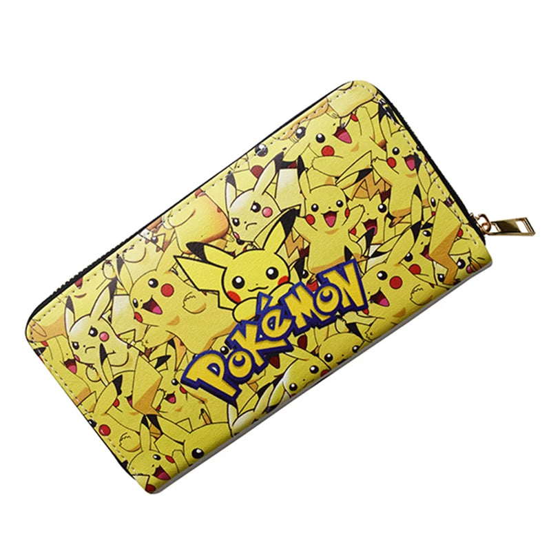 Miniso Cartoon Pikachu  Long Wallet PU Leather Purse