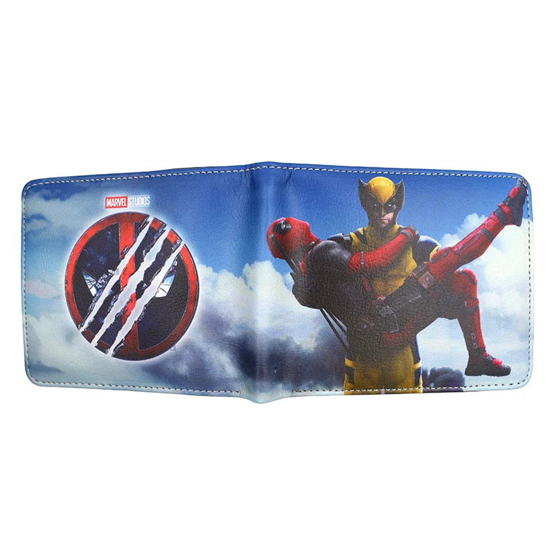 MINISO Marvel Deadpool & Wolverine Wallet PU Leather Short Purese with Coin Pocket