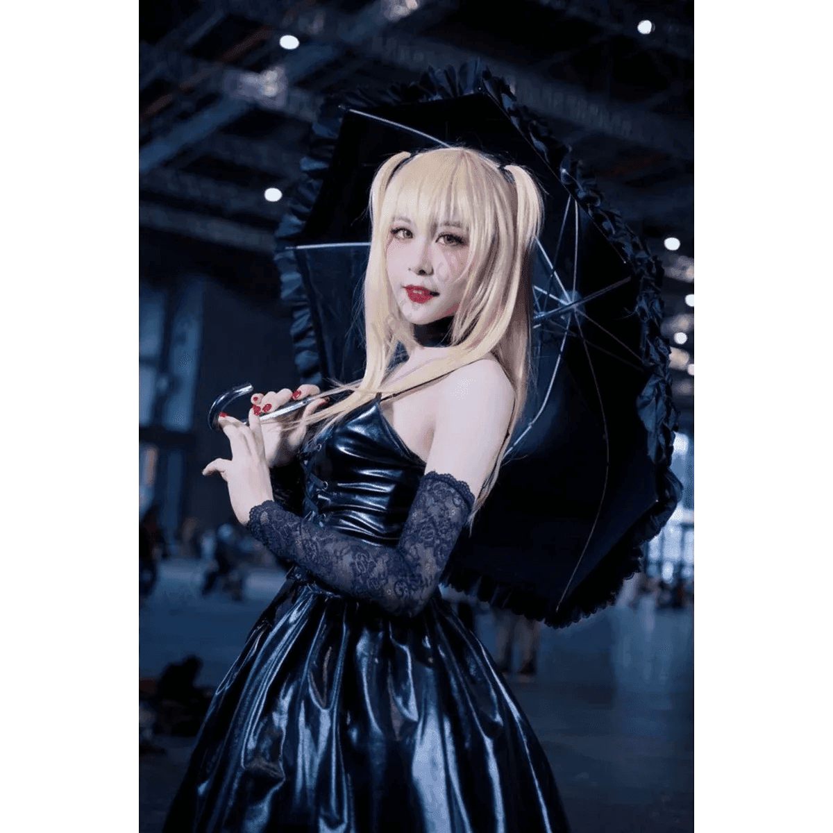 Misa Amane Gothic Cosplay Costume – Dress with Lace & Accessories - XS / Death Note / Wig