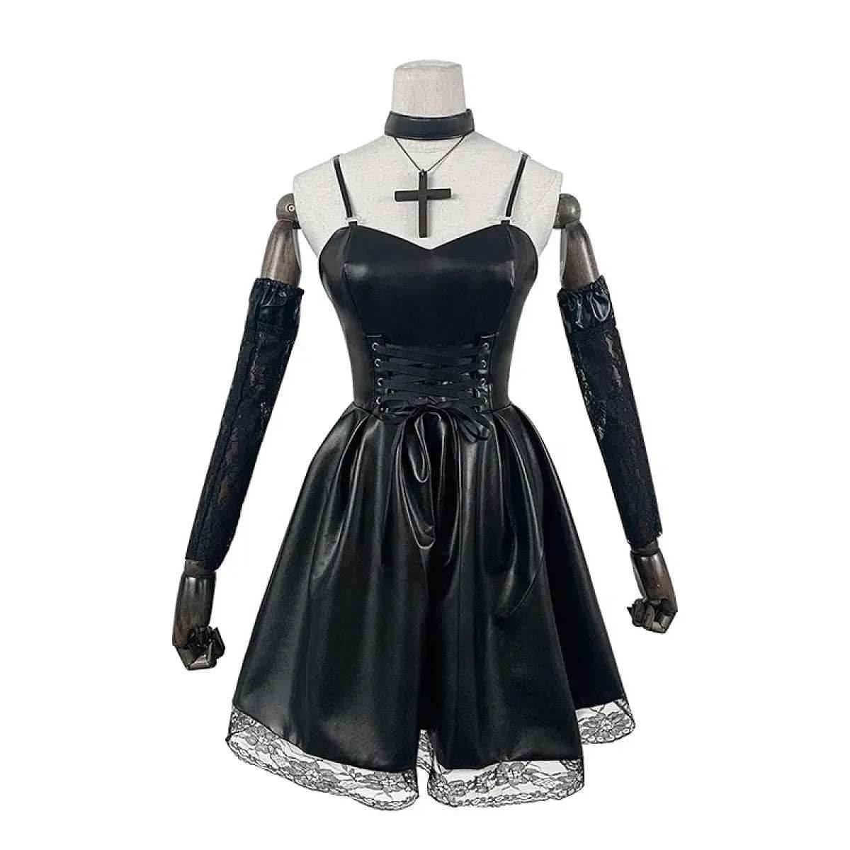 Misa Amane Gothic Cosplay Costume – Dress with Lace & Accessories - XS / Death Note / Wig
