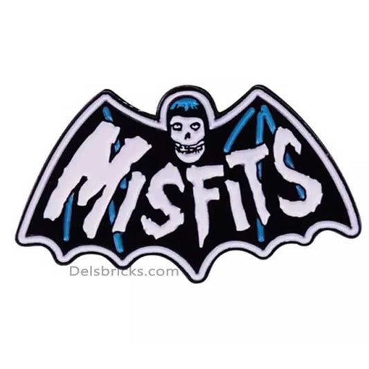 Misfits Crimson Skull Bat Enamel Pins small, durable, high quality accessories