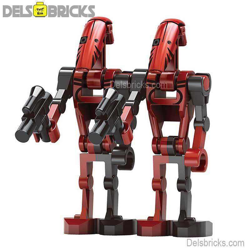 Mister bones Battle Droids set of 2 Star Wars Lego Minifigures Custom Toys NEW - 