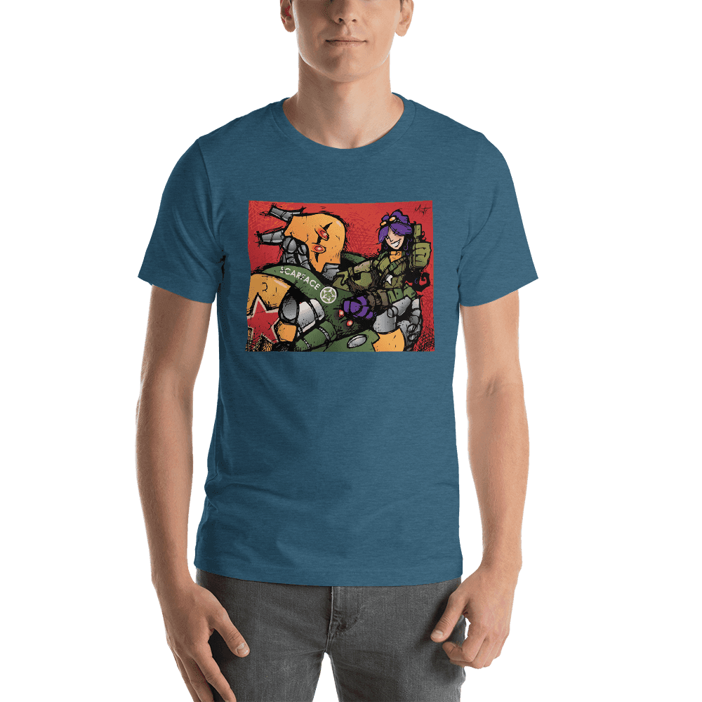 Classic Scarface and Cordelia Tee (Mayacast) - Heather Deep Teal / S