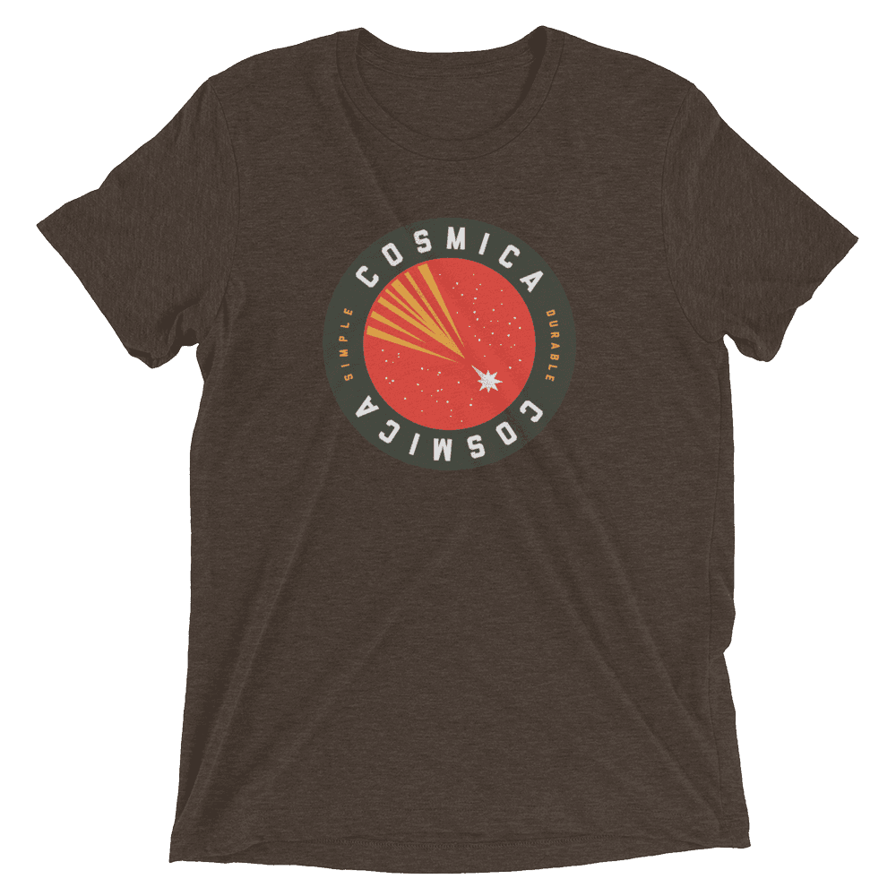 Cosmica Simple / Durable Short sleeve t-shirt - Brown Triblend / XS