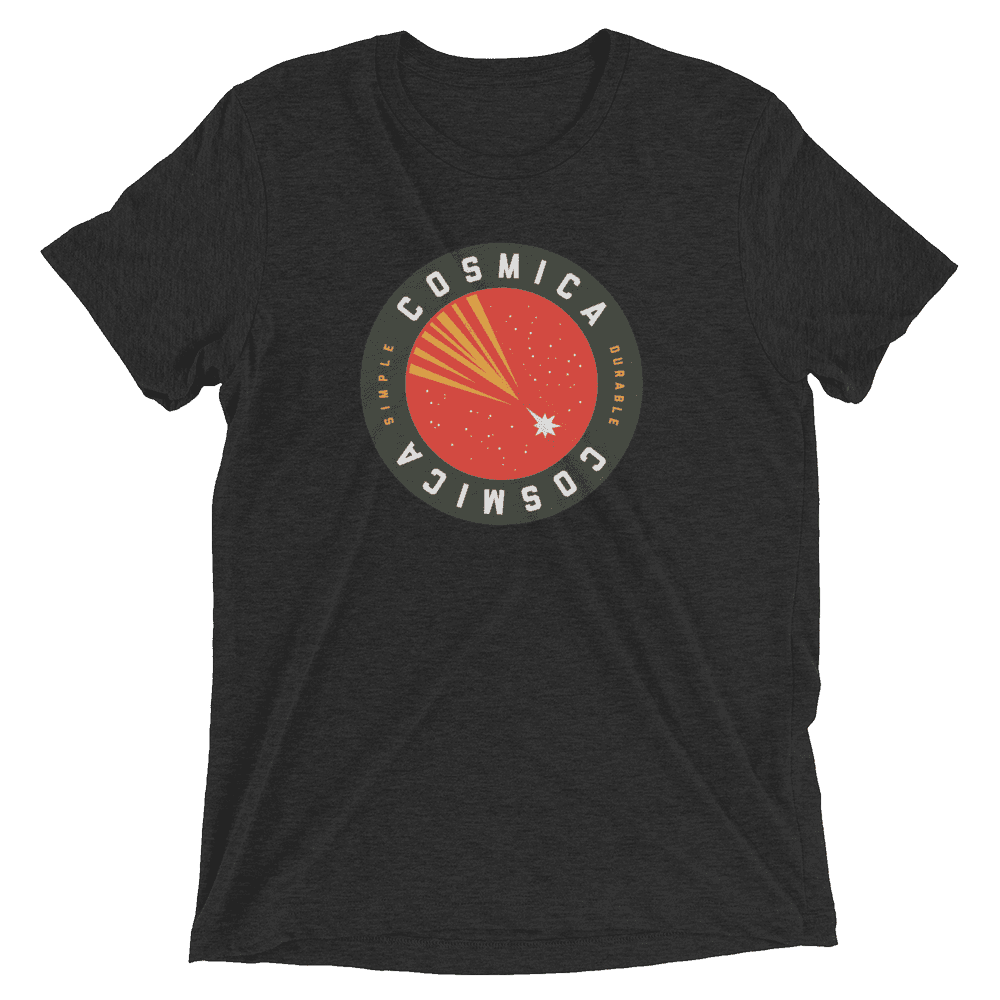 Cosmica Simple / Durable Short sleeve t-shirt - Charcoal-Black Triblend / XS