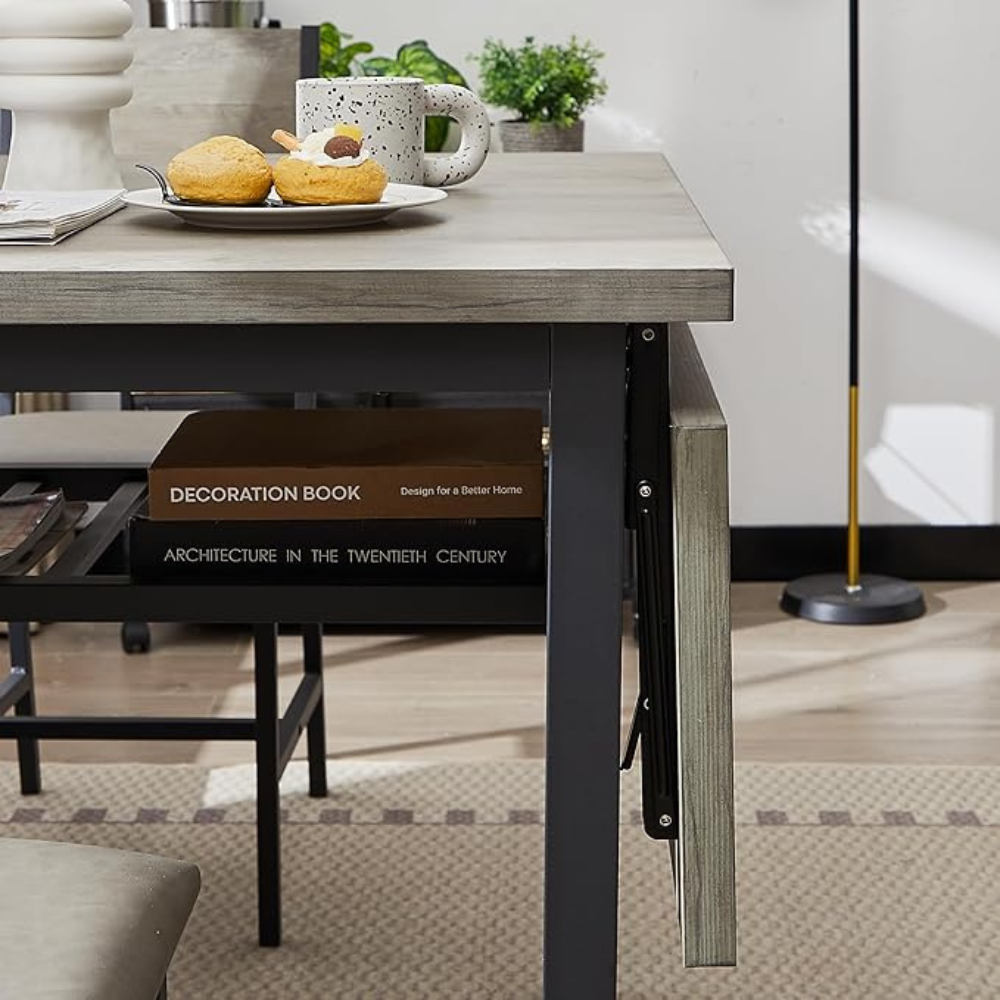 Modern Grey Folding Dining Table