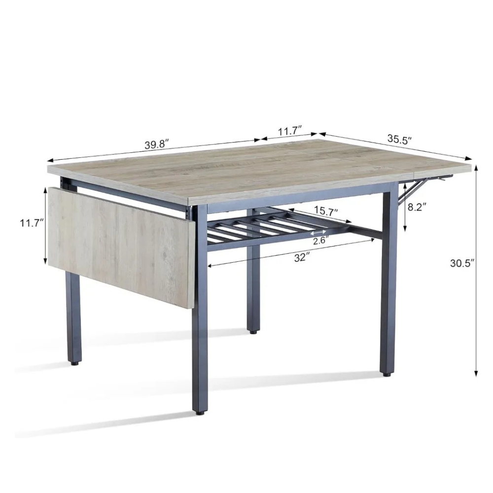 Modern Grey Folding Dining Table