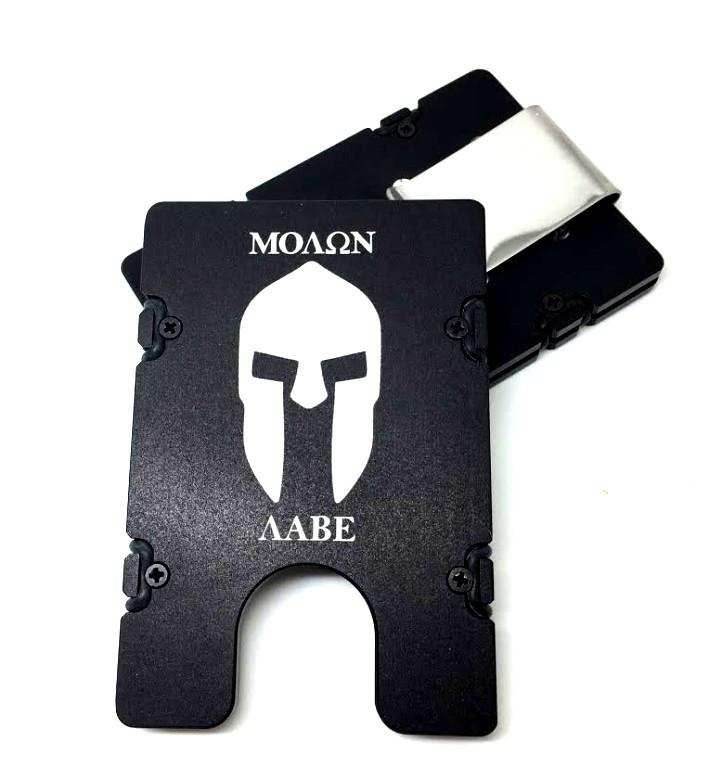 Molon Labe - BilletVault Aluminum Wallet - Outlaw Black
