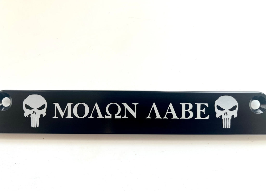 Molon Labe Punisher Billet Aluminum License Plate Frame