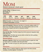 Mom DND Shirt - Funny Stat Block - Sport Grey / XS