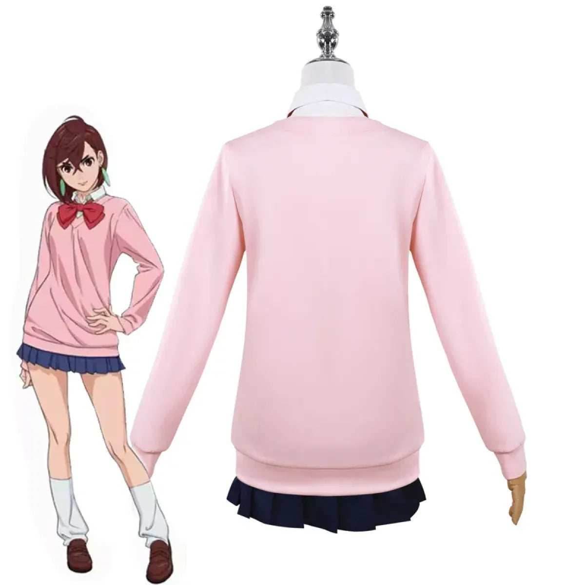 Momo Ayase Cosplay Costume – Dandadan School Uniform Set with Accessories - Costume Only / M