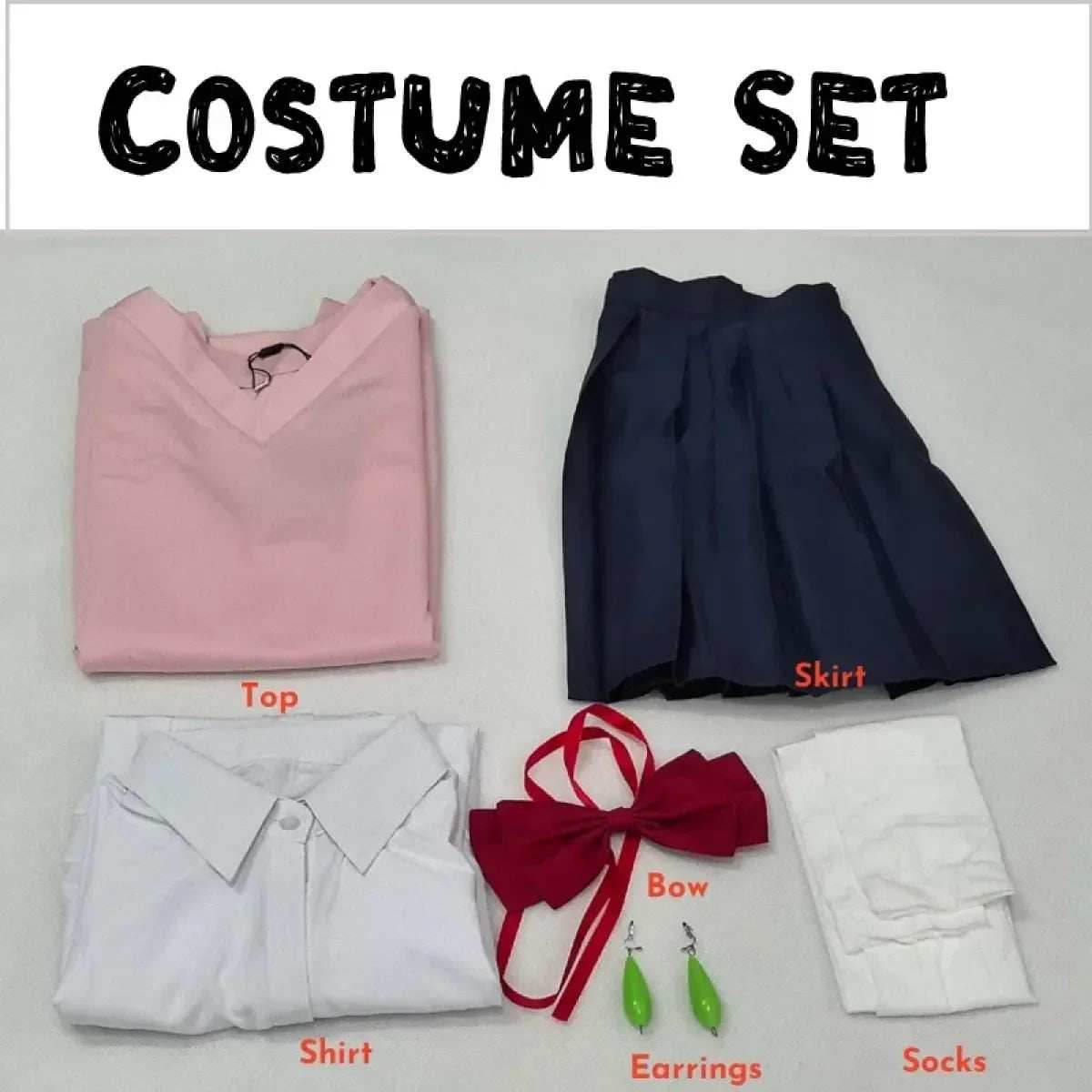 Momo Ayase Cosplay Costume – Dandadan School Uniform Set with Accessories - Costume Only / M
