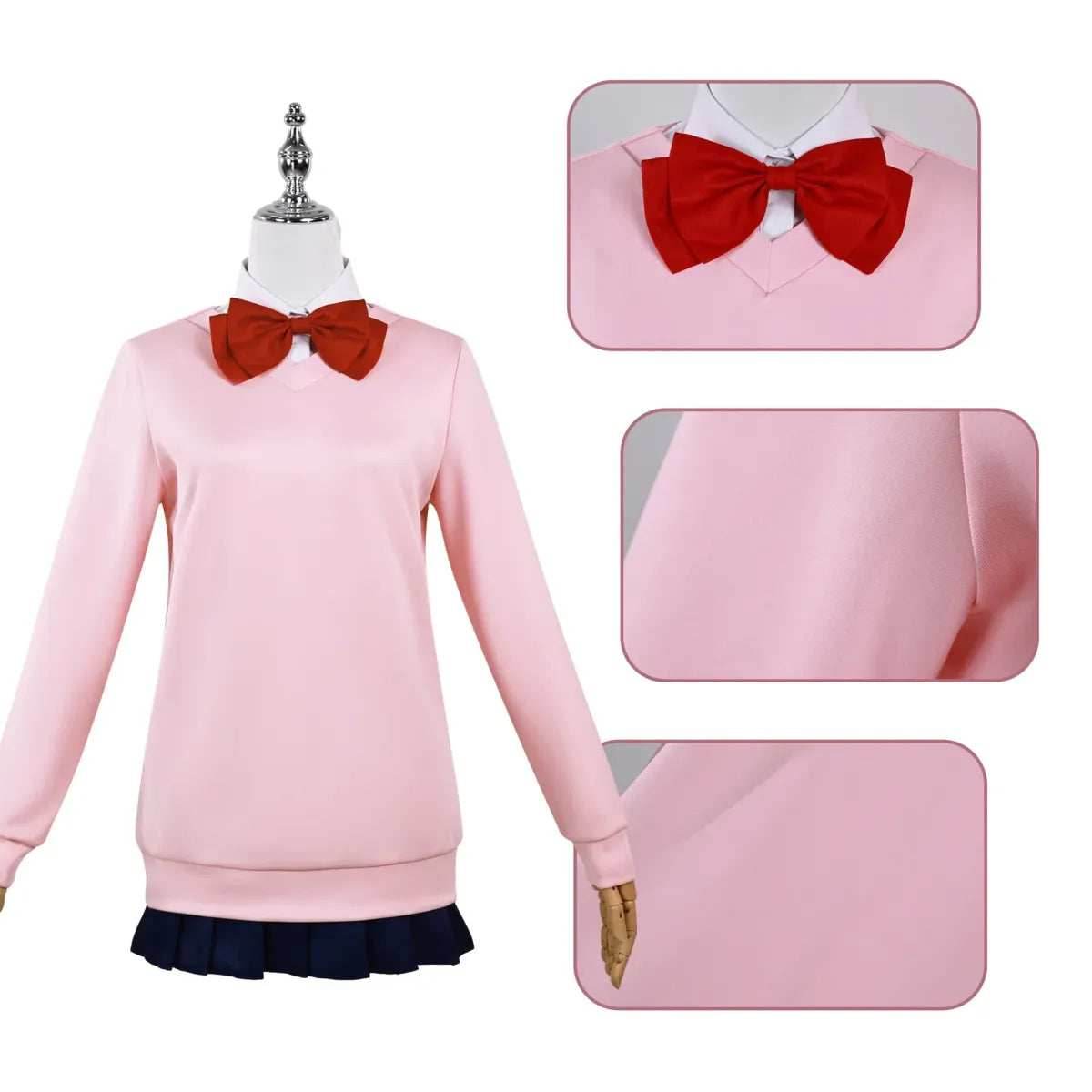Momo Ayase Cosplay Costume – Dandadan School Uniform Set with Accessories - Costume Only / M