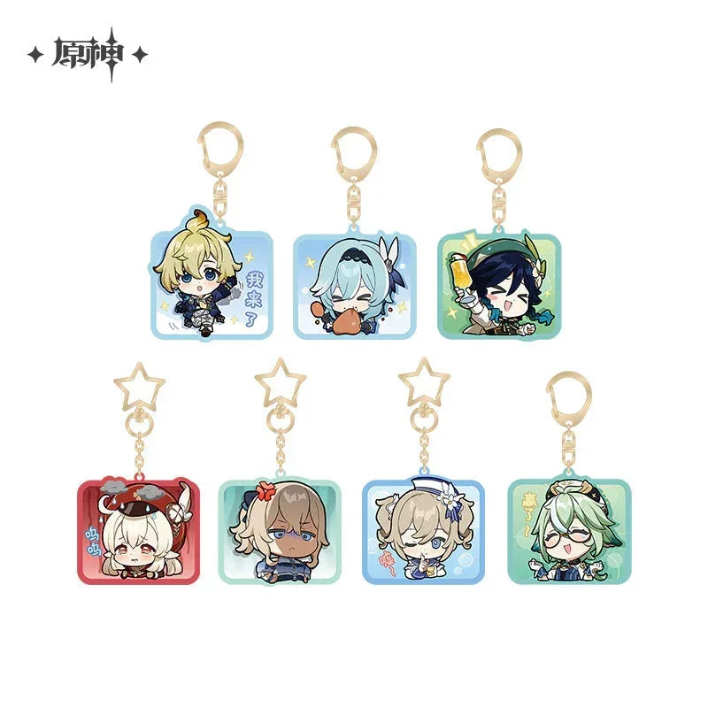 Mondstadt Chibi Emojis Series Keychain Genshin Impact