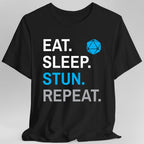 Monk Class T-Shirt – 'Eat, Sleep, Stun, Repeat'