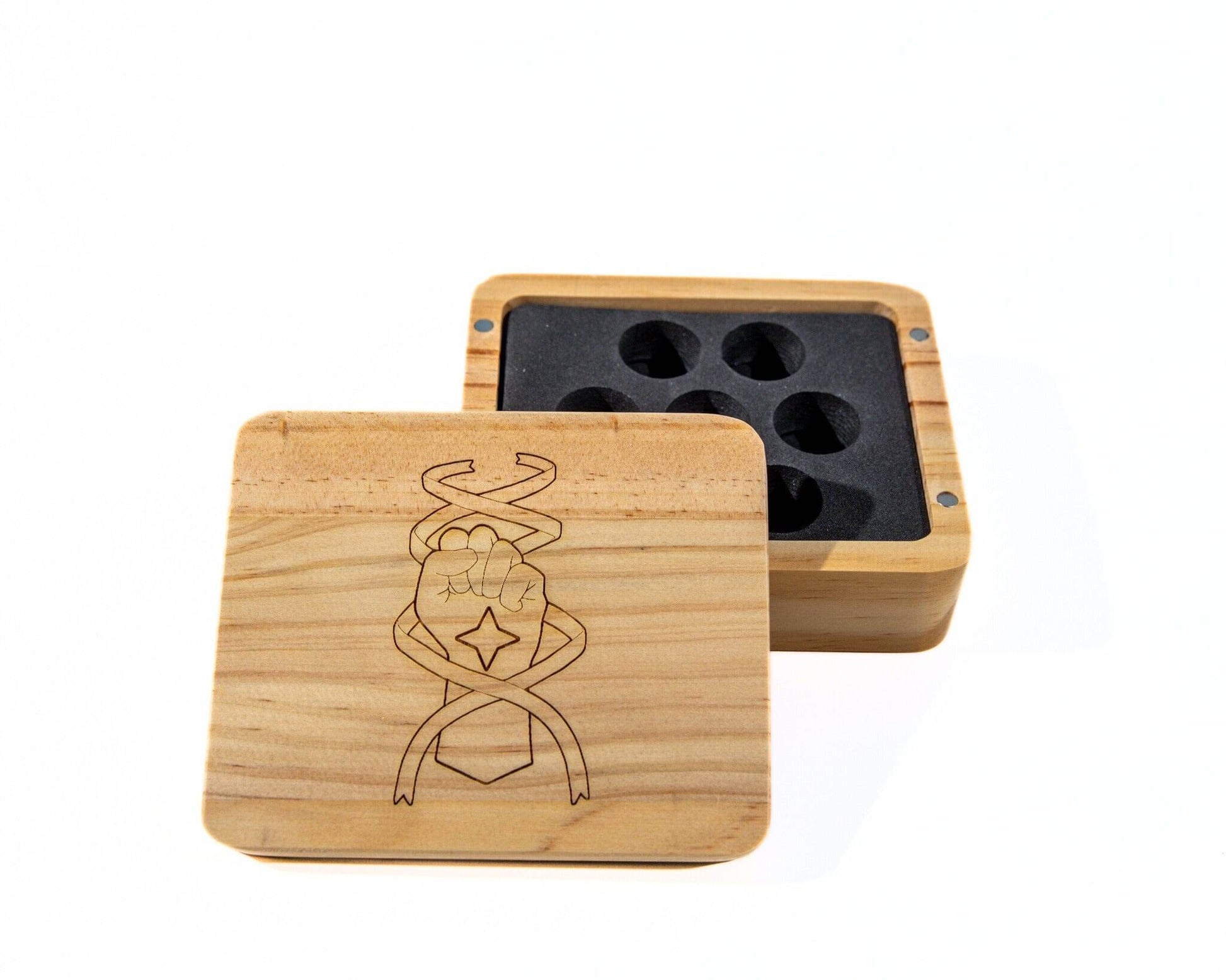 Monk Wooden Dice Case - Pine Wood
