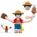 Monkey D Luffy stretched arms One Piece Lego Anime Minifigures Custom Toys 7