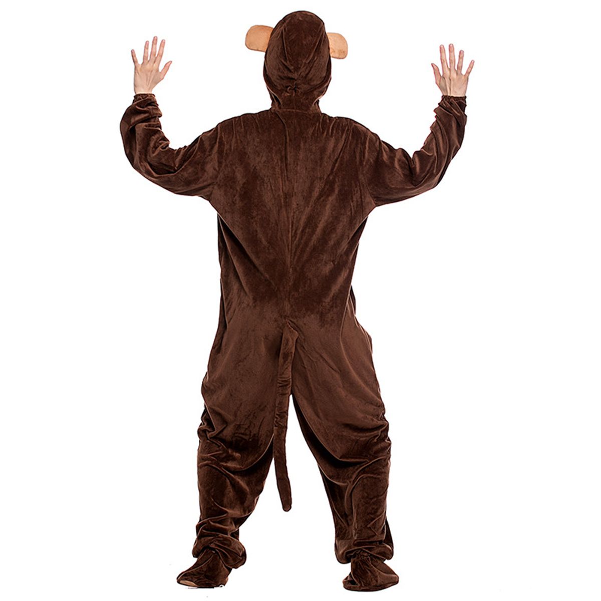 Monkey Halloween Costume Adult Onesie One Piece Cosplay Suit Women and Men