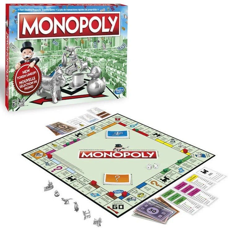 Monopoly classic board game new tokens