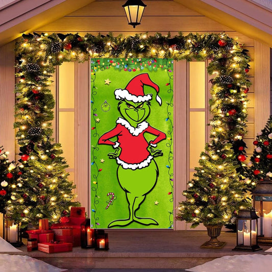 Monster Thief Shaped Christmas Door Cover and Banner Decoration Christmas Party Decoration