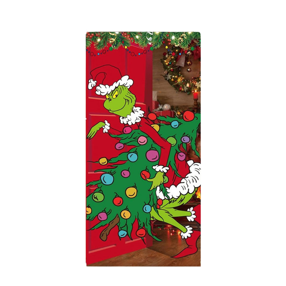 Monster Thief Shaped Christmas Door Cover and Banner Decoration Christmas Party Decoration