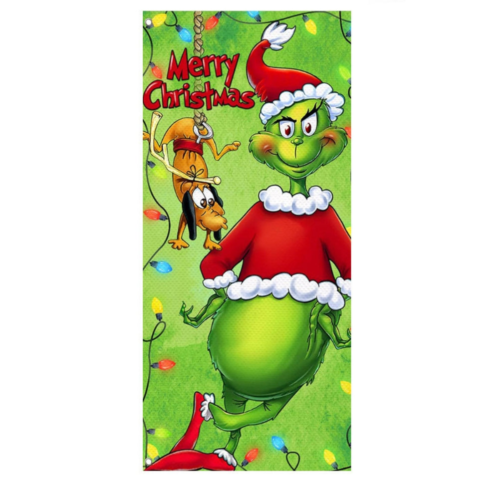 Monster Thief Shaped Christmas Door Cover and Banner Decoration Christmas Party Decoration