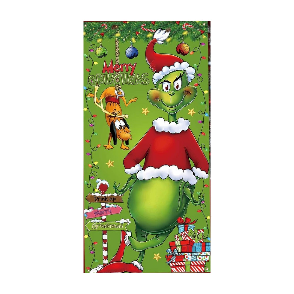 Monster Thief Shaped Christmas Door Cover and Banner Decoration Christmas Party Decoration