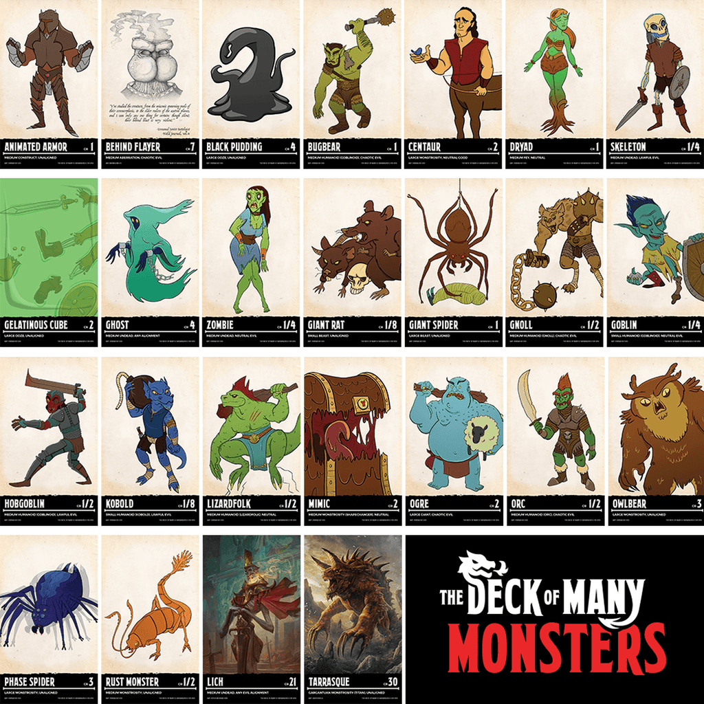 The Deck of Many: Monsters 1 - 