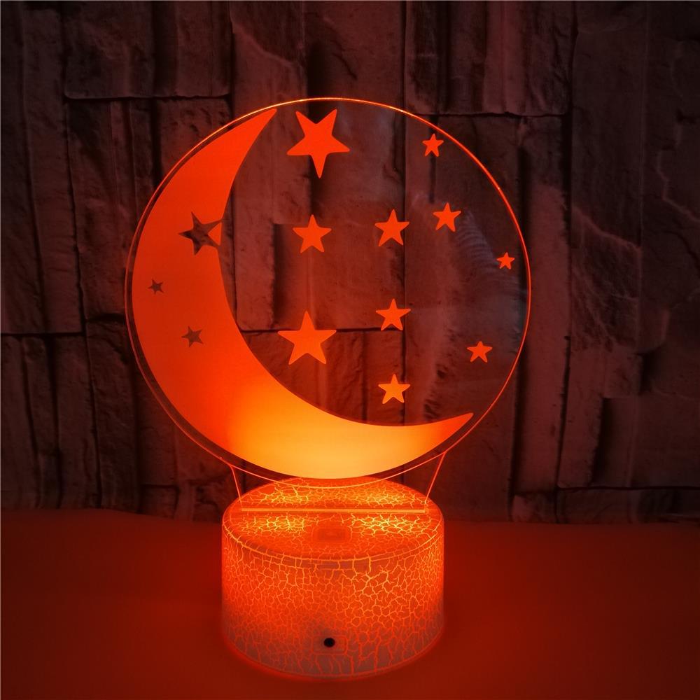 Moon 3D Table Lamp Bedside Led Vision Valentine's Day