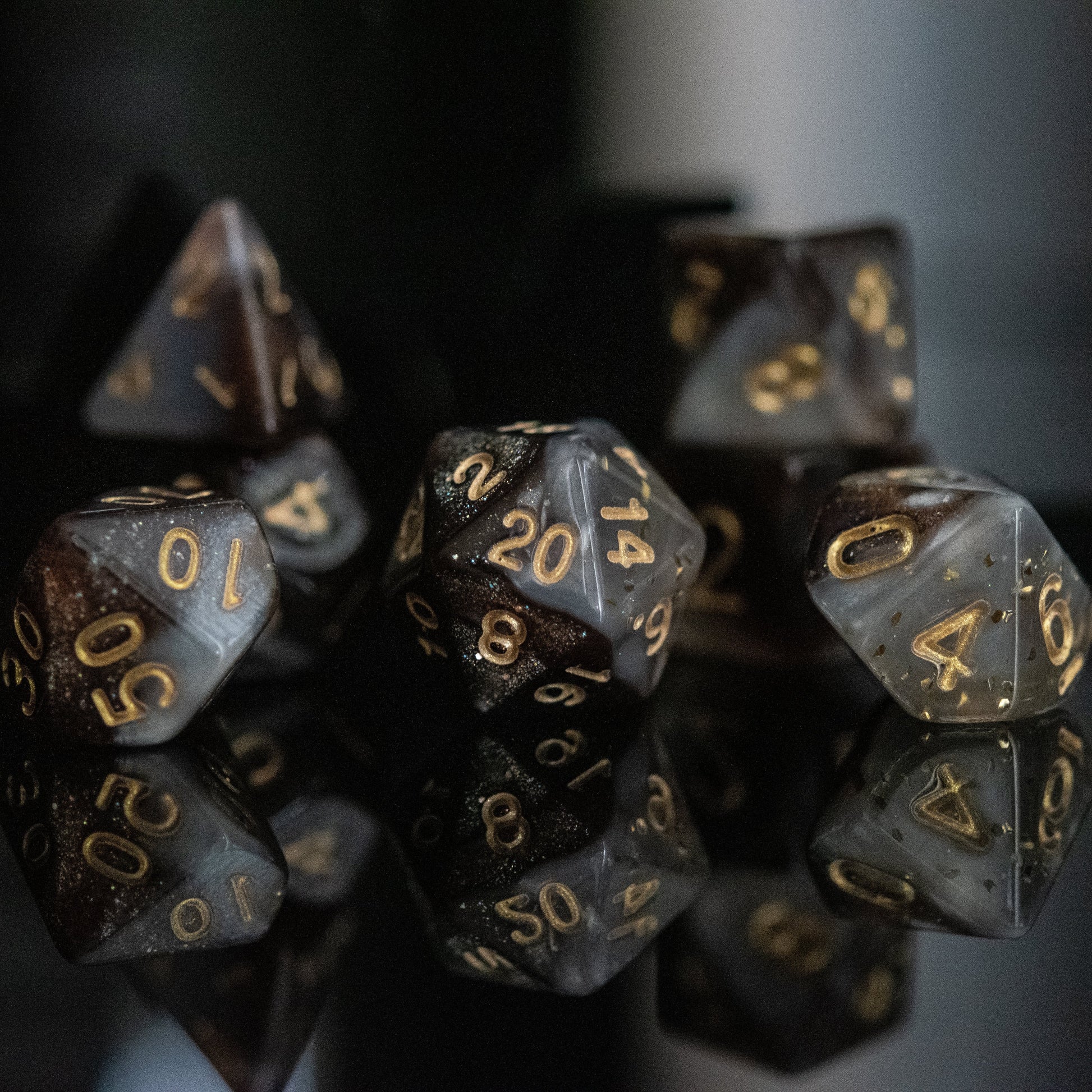 Moon Dust Acrylic Dice Set