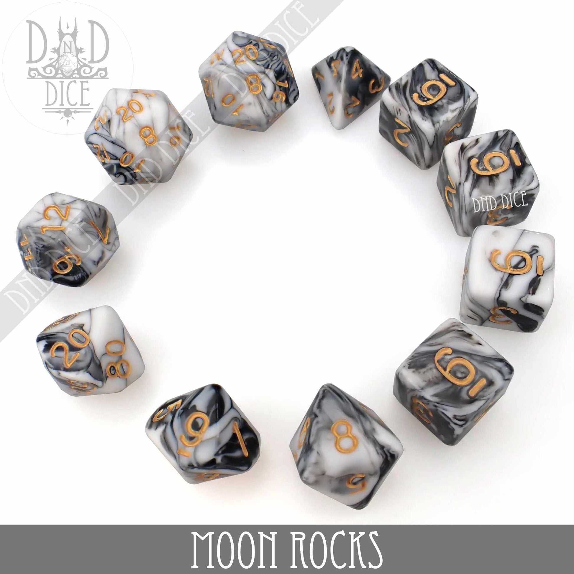 Moon Rocks 7 or 11 Dice Set