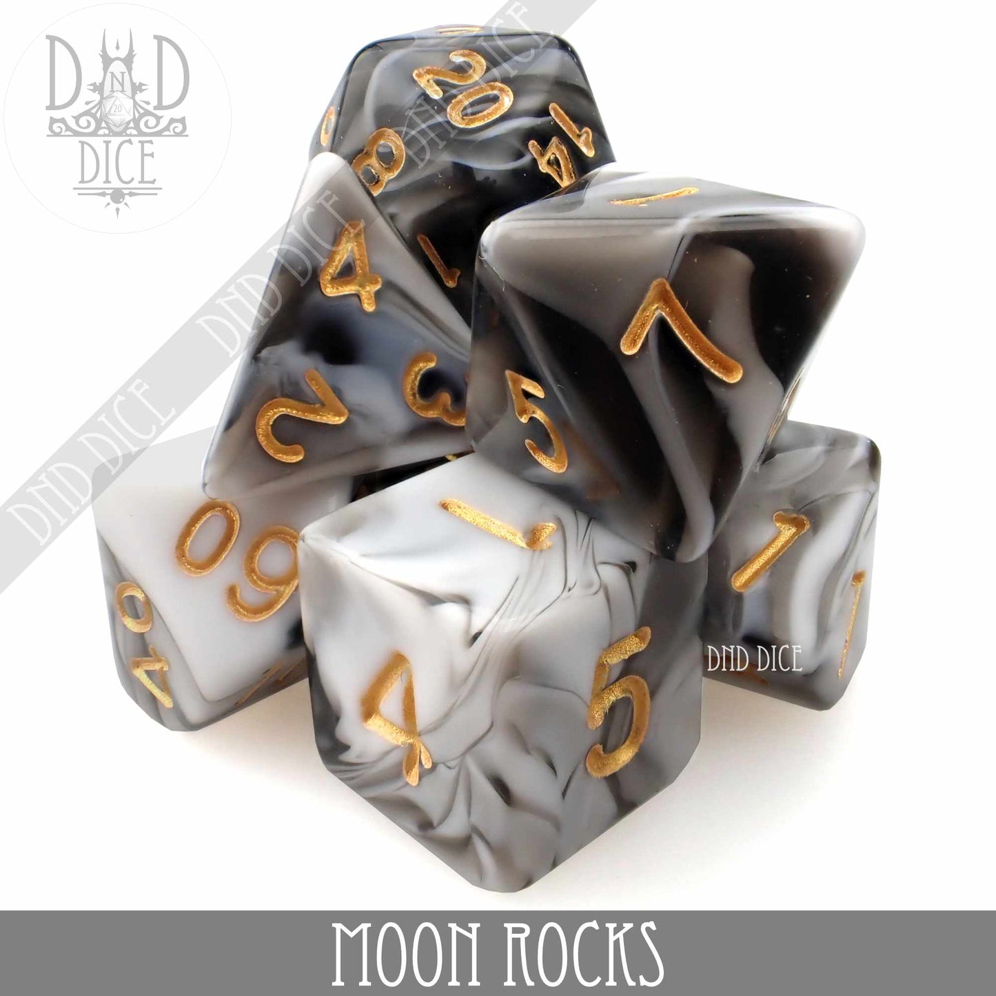 Moon Rocks 7 or 11 Dice Set