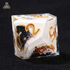 Moon Wizard Cat Resin 10 Sided Dice (D10 Dice)