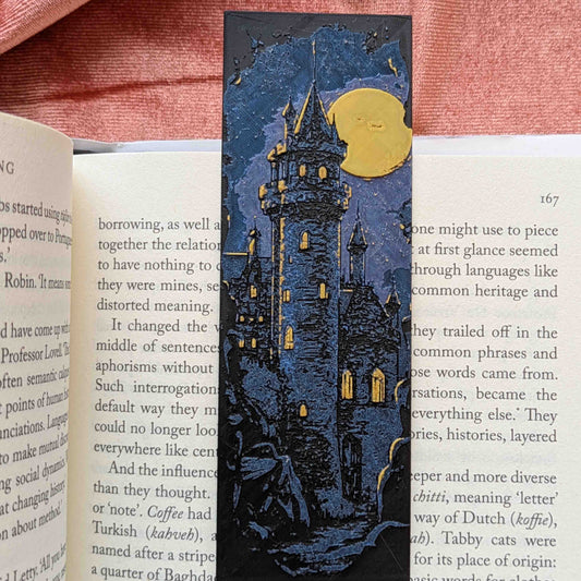 Moonlit Castle II Art Bookmark Fantasy Reader Gift