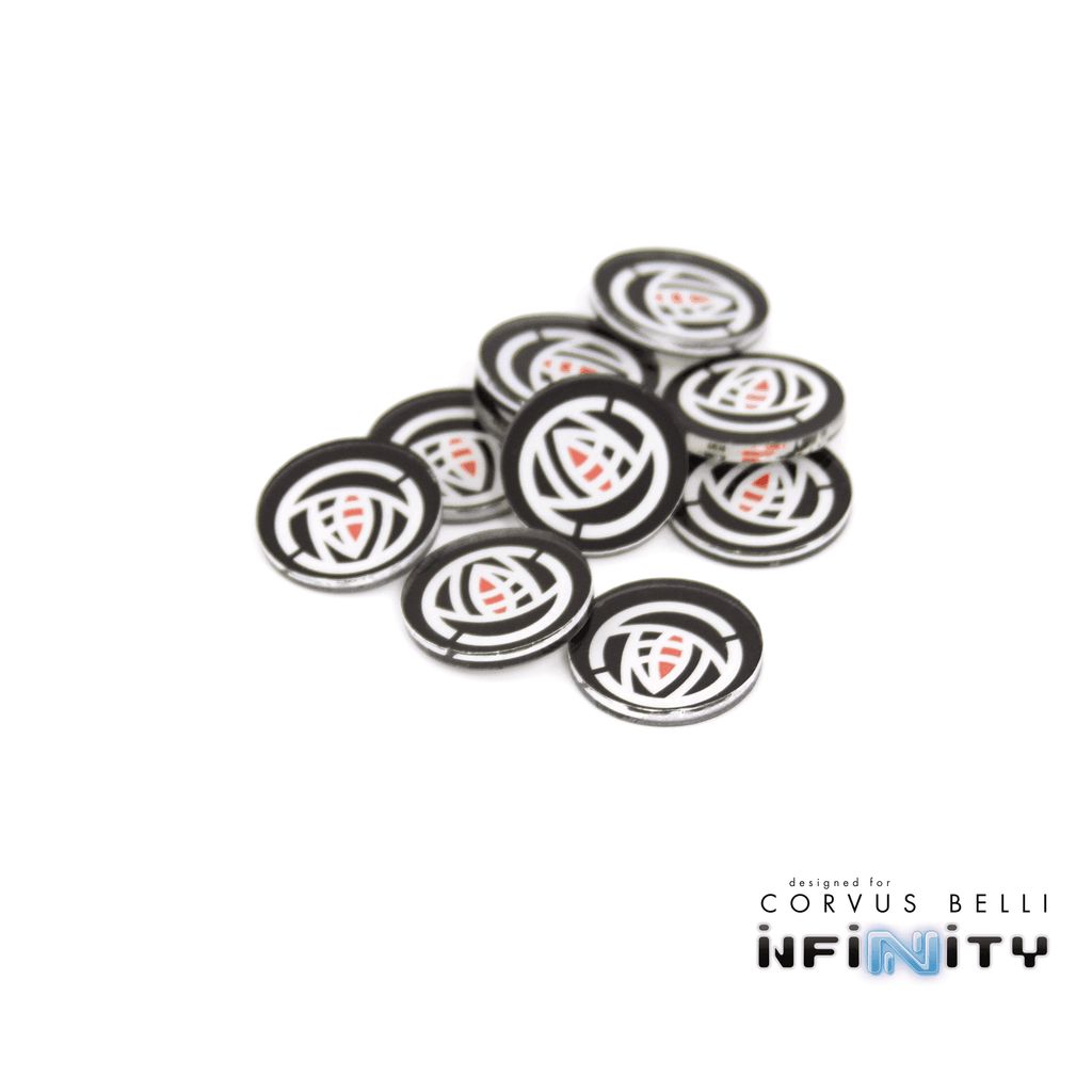 Full Color Infinity Faction Markers, 25mm (Bag of 10) - Morat Aggression Forces / 25mm