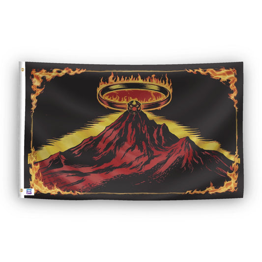 LOTR Mount Doom One Ring Flag