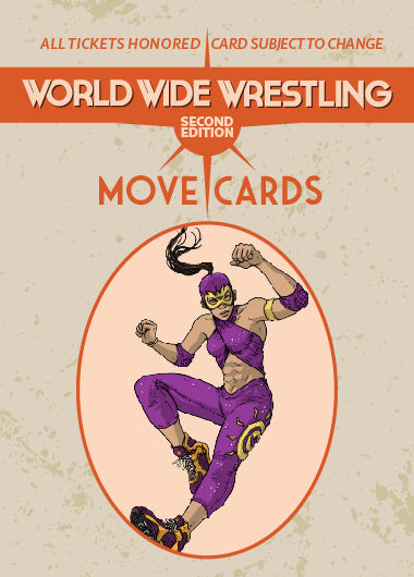 Tarjetas de movimiento de la segunda edición de World Wide Wrestling 