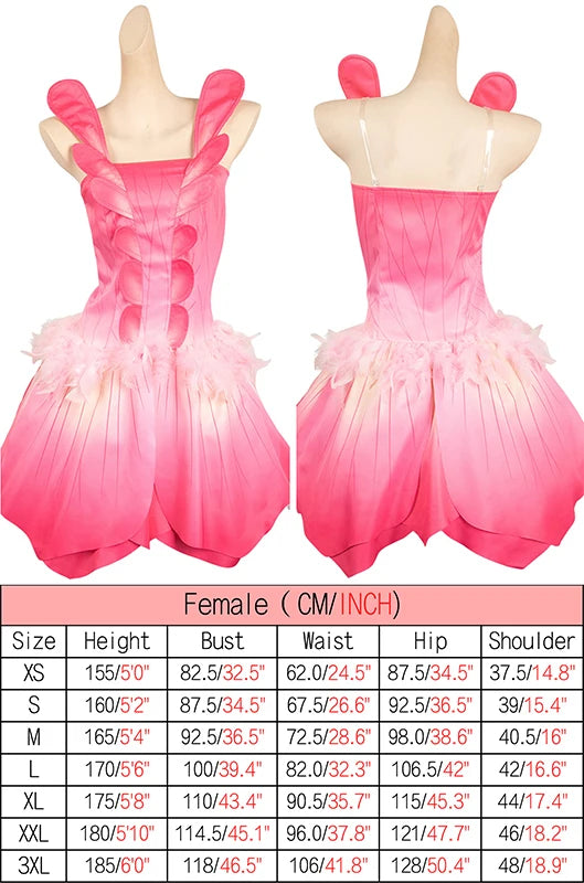 Movie Cos Elina Cosplay Costume Outfits Fantasy Pink Set Accessories Halloween Carnival Suit For Adult Women Female Roleplay