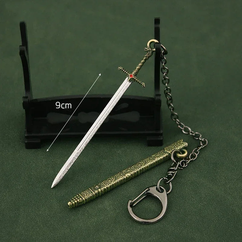 Movies TV Peripheral Medieval Style Weapon Keychains Model Mini Pendant Accessories Keychain Swords Samurai Gifts Toys for Boys