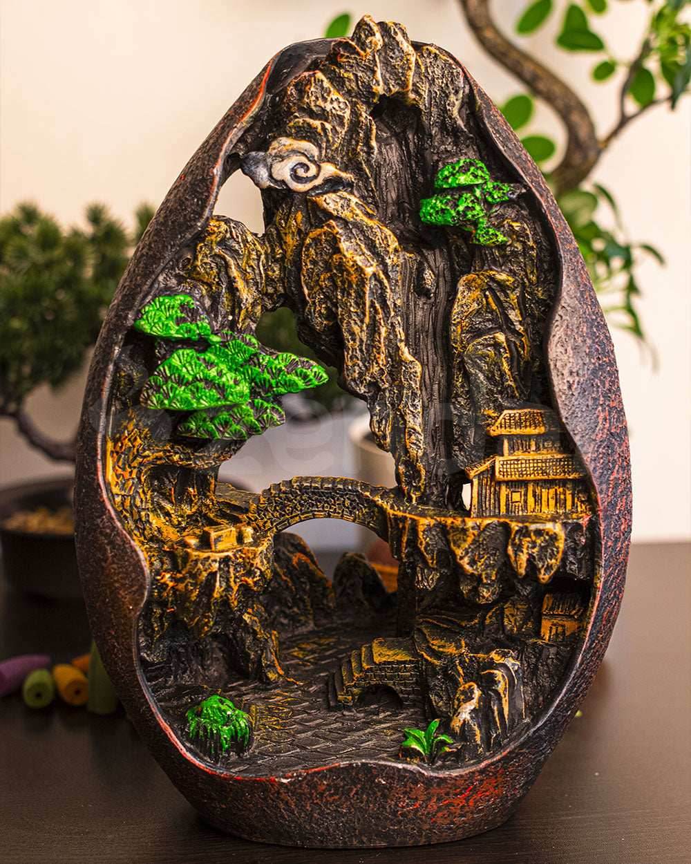 Mountain Temple - Backflow Incense Burner - 