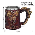Ancient Treasures' Vikings Hydra Dragon Drinking Mug Tankard - 1 Mug