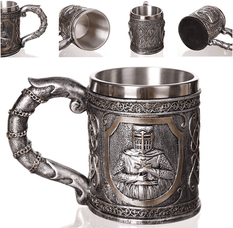 Templar Beer Stainless Steel Mug - 