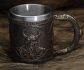 Viking Nordic Odin Raven Stainless Steel Drinking Mug - 1 Mug
