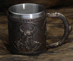 Viking Nordic Odin Raven Stainless Steel Drinking Mug - 1 Mug